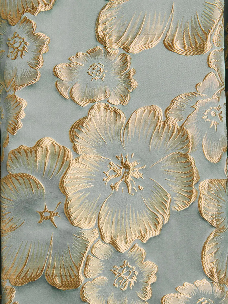 Ärmelloses Midikleid aus floralem Jacquard