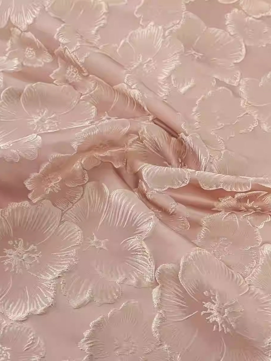 Ärmelloses Midikleid aus floralem Jacquard