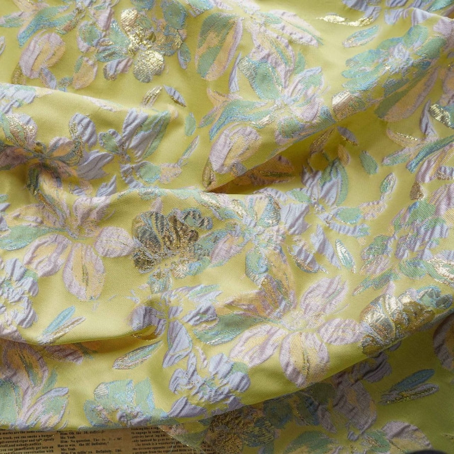 Geblümtes Jacquard-Midikleid mit Schleifendetail
