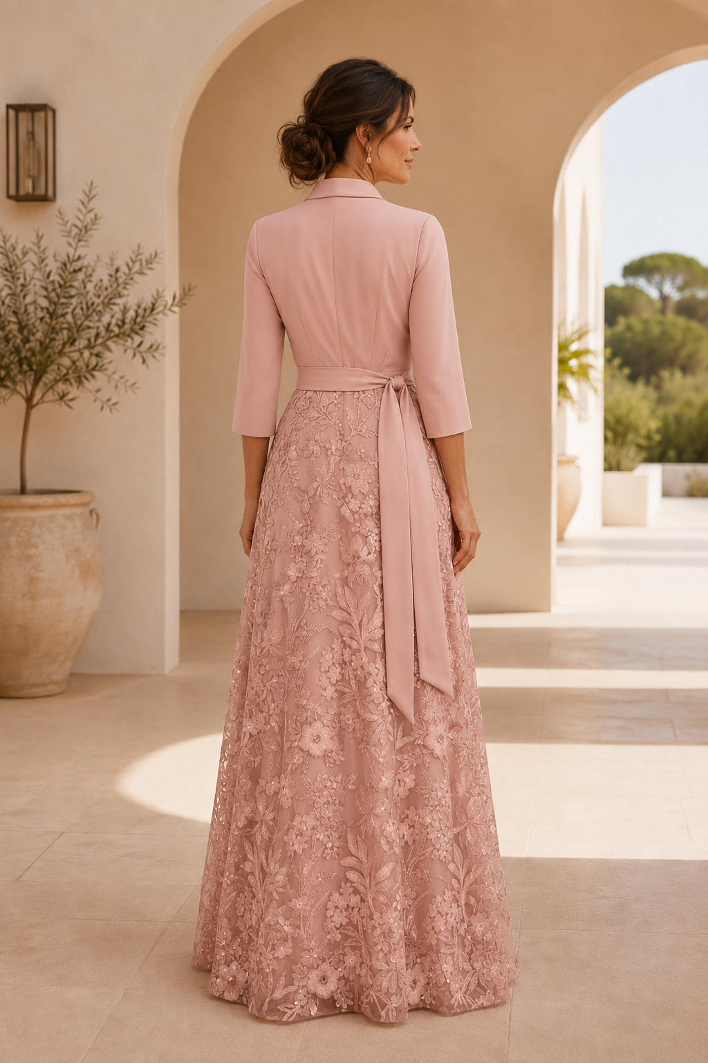Wickel-Mieder Spitze A-Linien Abendkleid