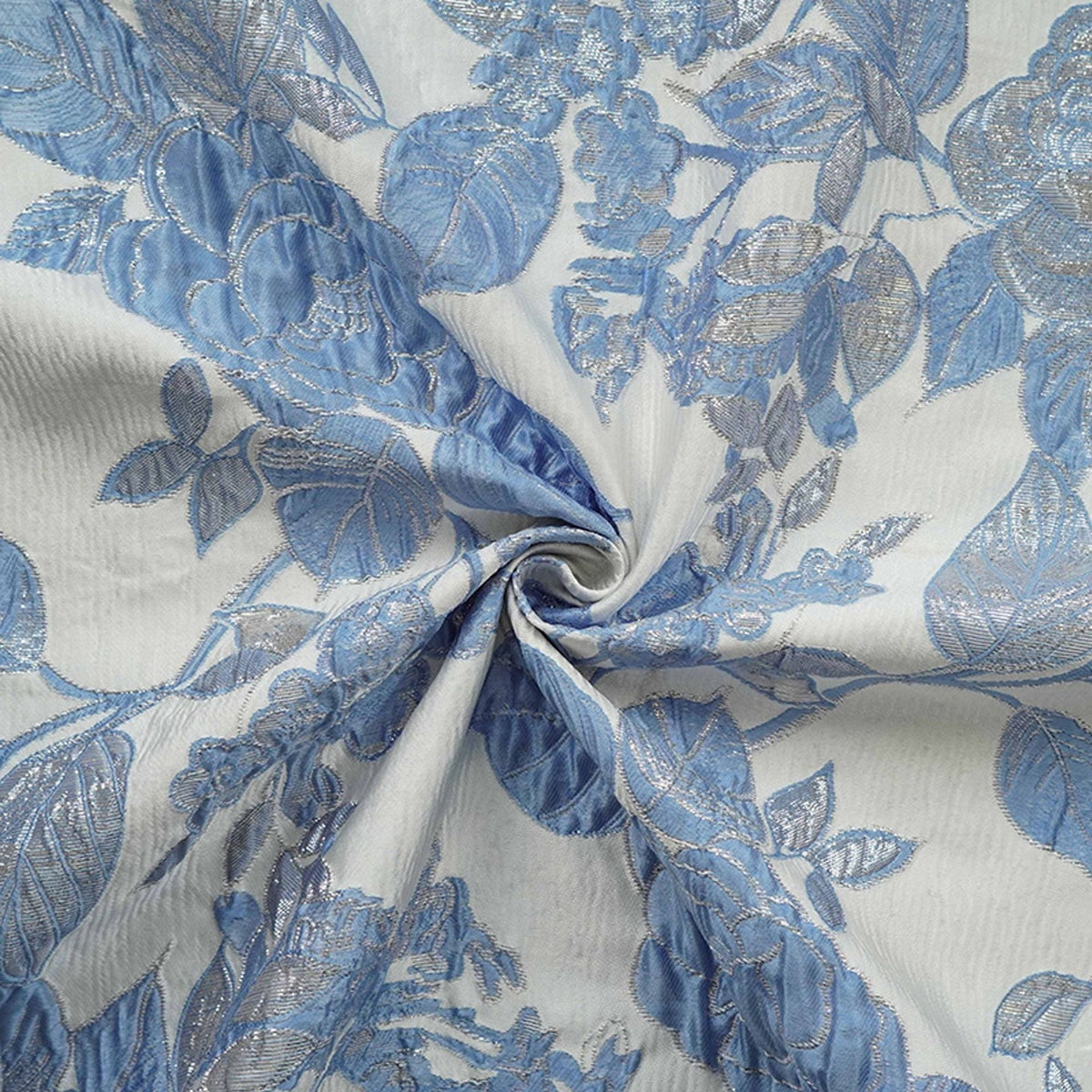 Blumen-Jacquard-Midikleid mit One-Shoulder-Träger und Rüschen