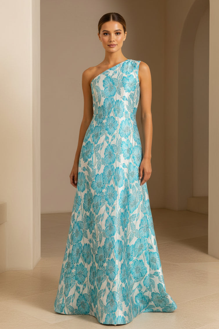 Elegantes, schulterfreies A-Linien-Maxikleid