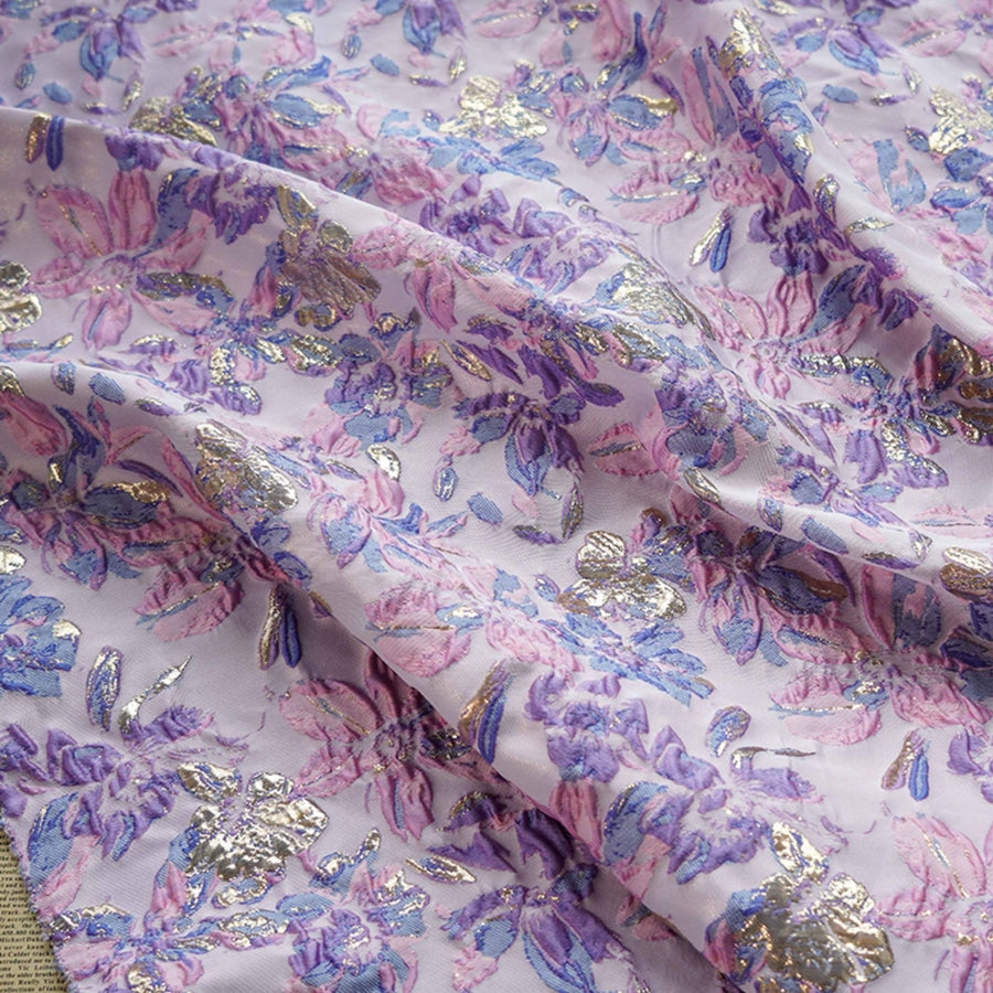 Geblümtes Jacquard-Midikleid mit Schleifendetail