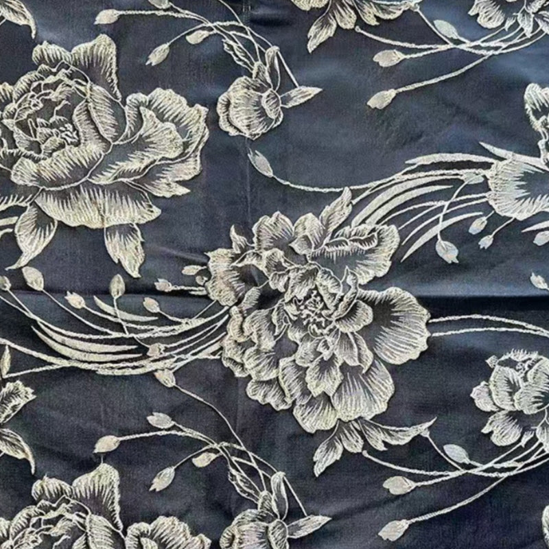 Florales Jacquard-Wickeloberteil Midi-Kleid mit Taschen