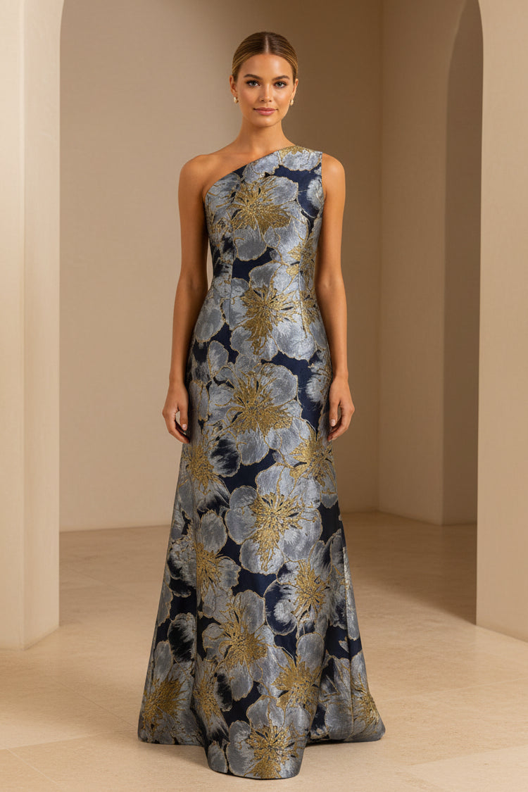 Elegantes, schulterfreies A-Linien-Maxikleid