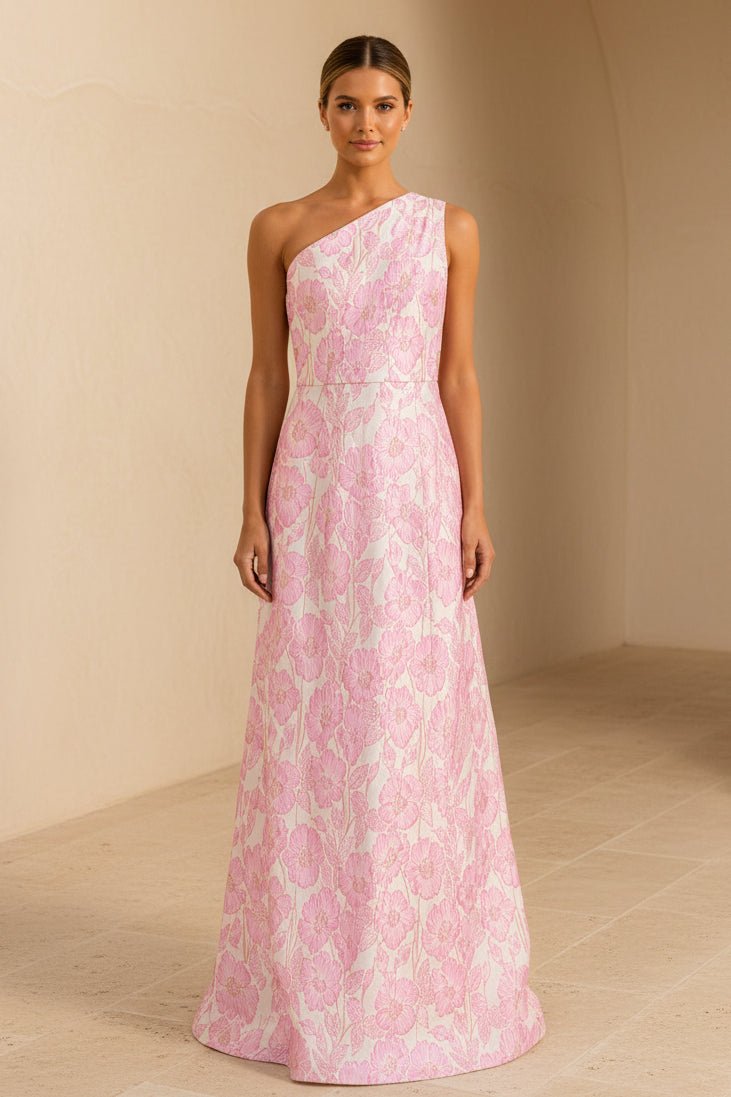 Elegantes, schulterfreies A-Linien-Maxikleid