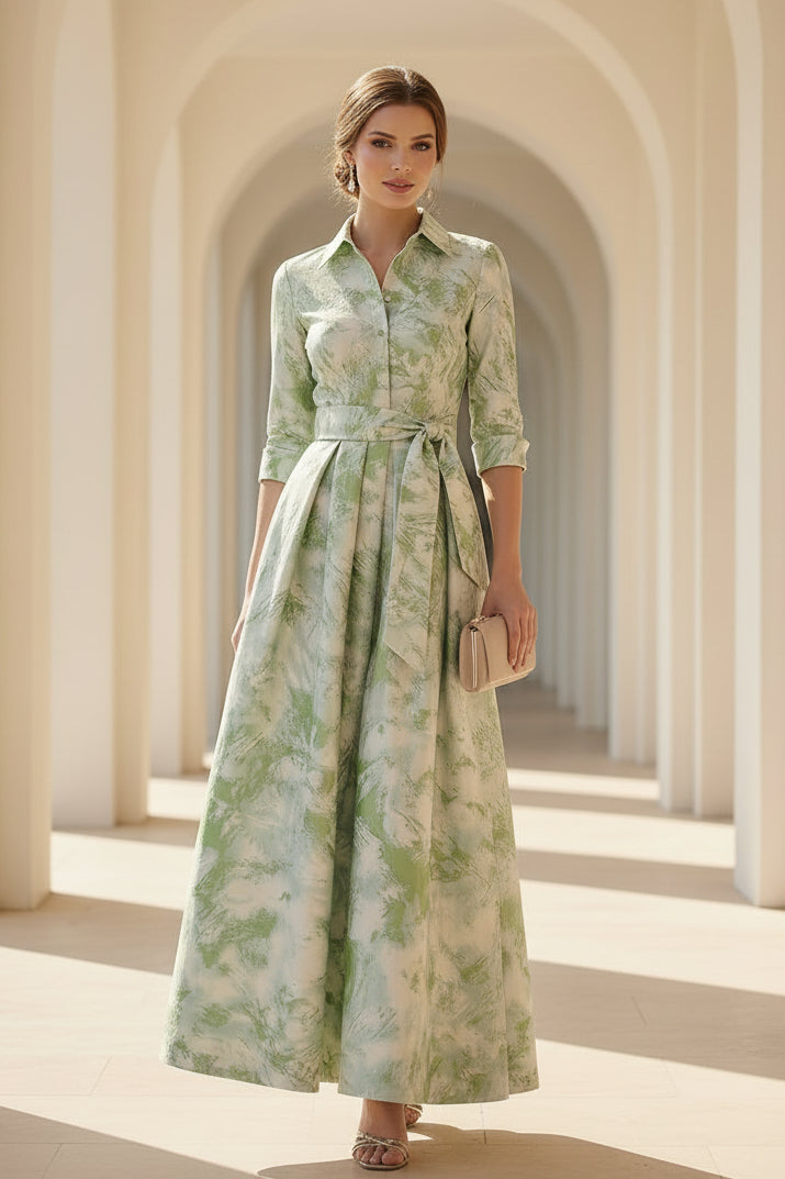 Maxikleid mit Blumenmuster und Plisseerock