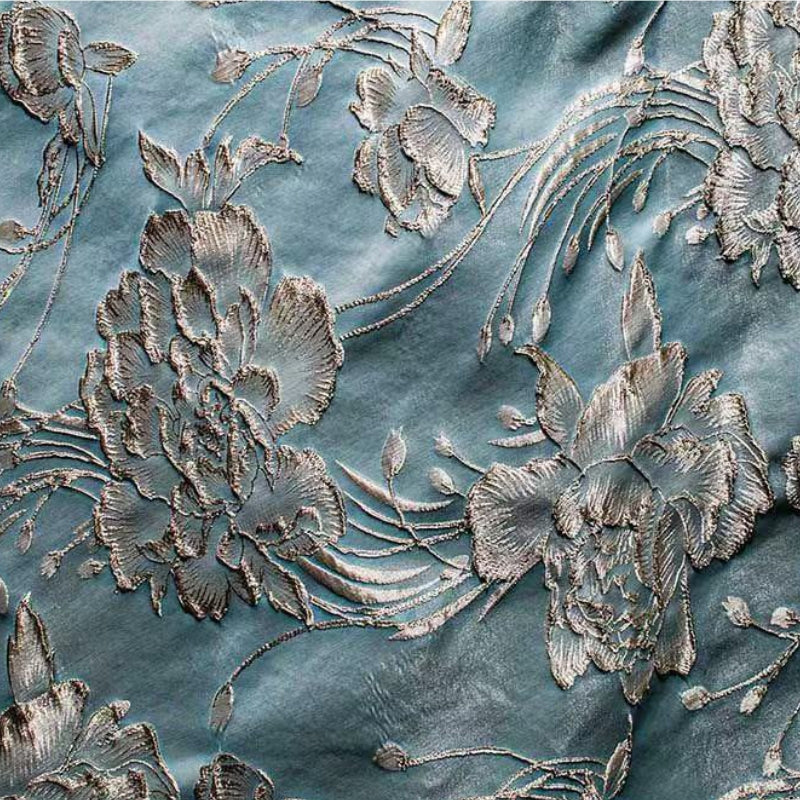 Florales Jacquard-Wickeloberteil Midi-Kleid mit Taschen