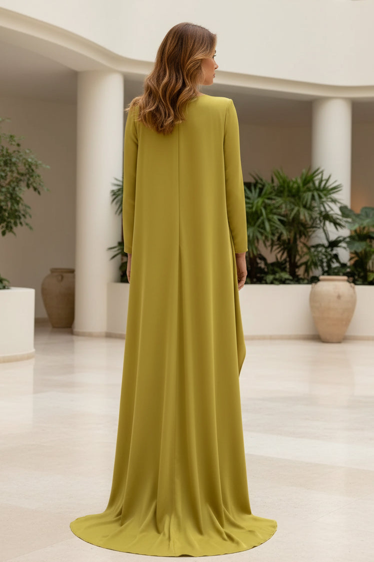 Eleganter asymmetrischer Hosenanzug mit 3D-Blumendetail