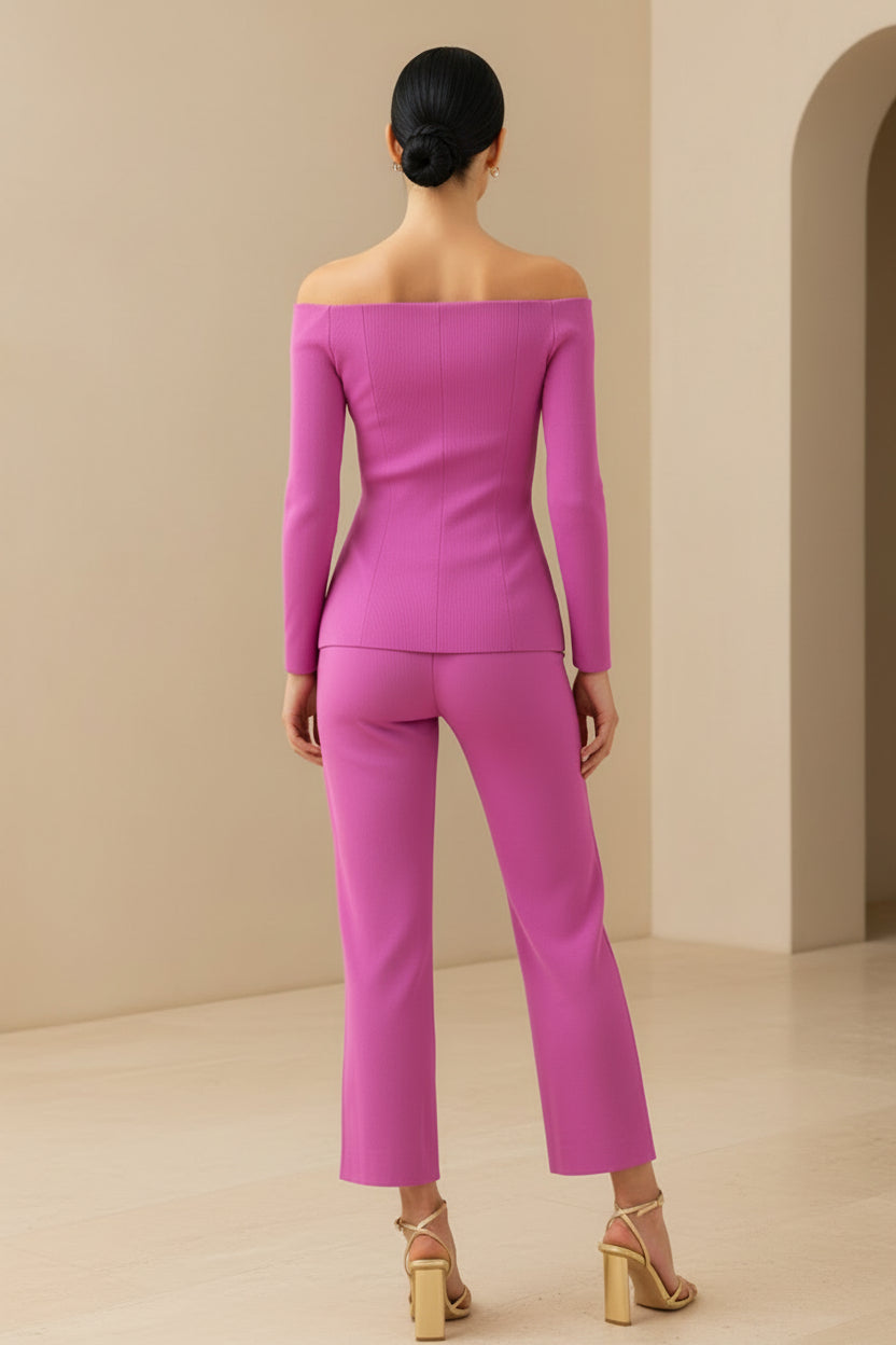 Eleganter schulterfreier Zweiteiler mit Hose