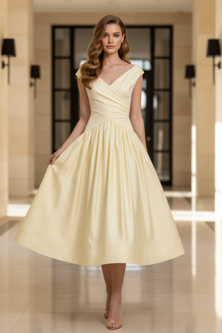 Crossover-Carmen-A-Linien-Midikleid