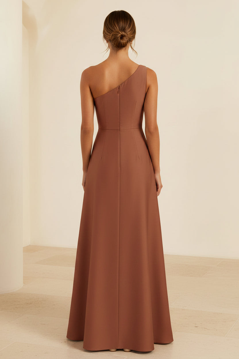 Elegantes, schulterfreies A-Linien-Maxikleid